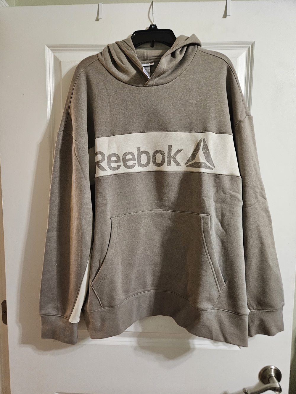 Reebok Logo Tan And Cream Colored Hoodie, 2XL, NWT